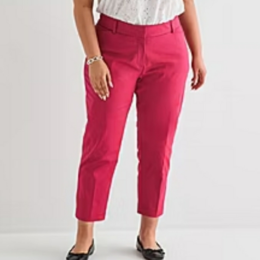 Red Liz Claiborne ankle pants, Emma, 16